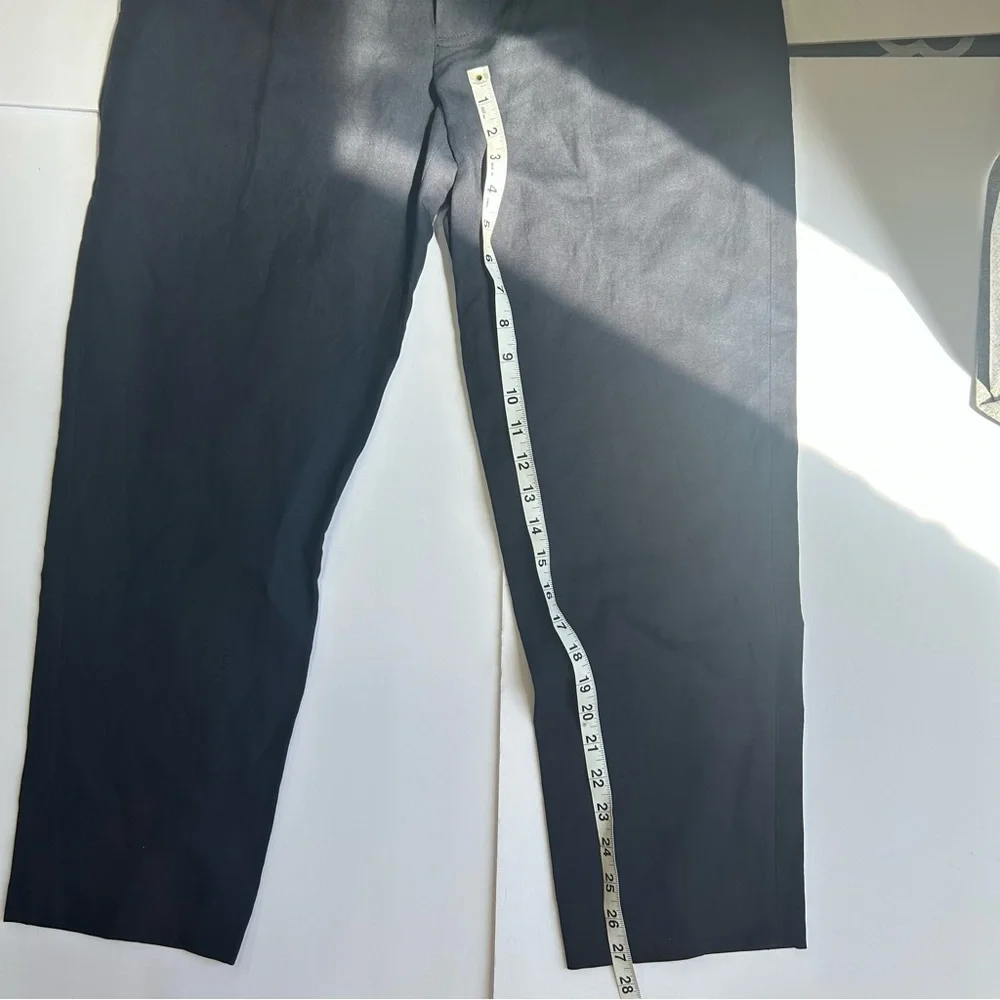 Vince Navy linen blend Straight-Leg Dress Pants with pockets women’s 10